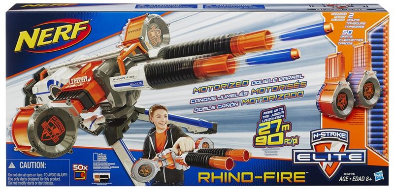 NERF dvouhlavňový automatický Blaster Rhinofire - Kliknutím na obrázek zavřete