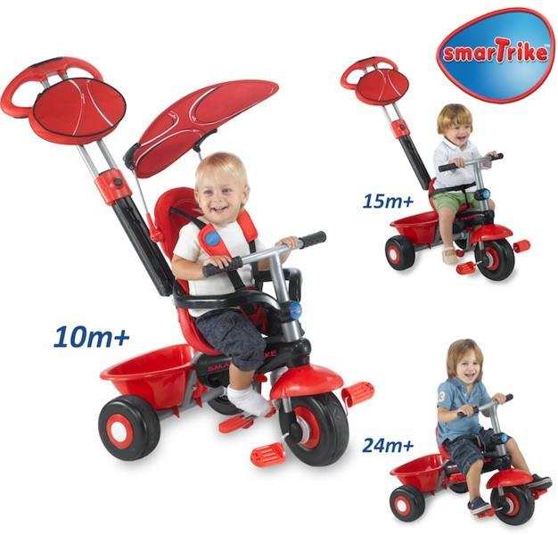 Sport DX tříkolka Smart Trike-Leonardo-červená+DÁREK - Kliknutím na obrázek zavřete