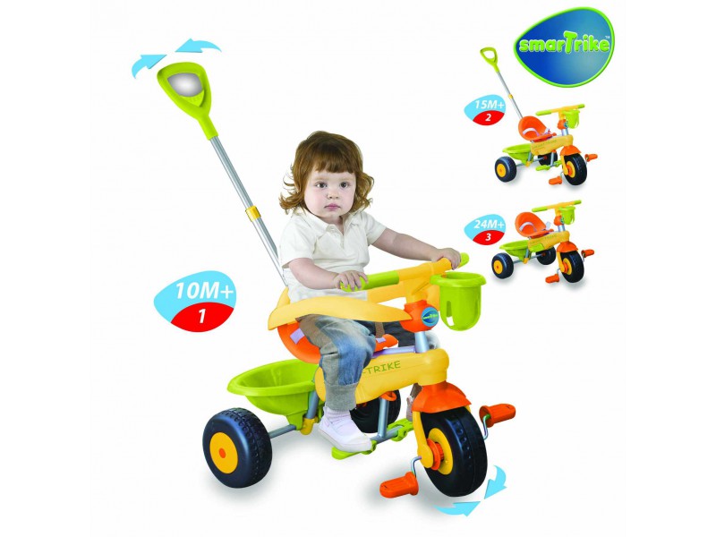 SMART TRIKE Tříkolka LOLLIPOP oranžovo-zelená+ DÁREK - Kliknutím na obrázek zavřete